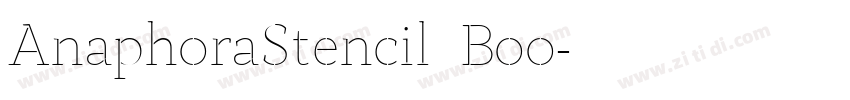 AnaphoraStencil  Boo字体转换